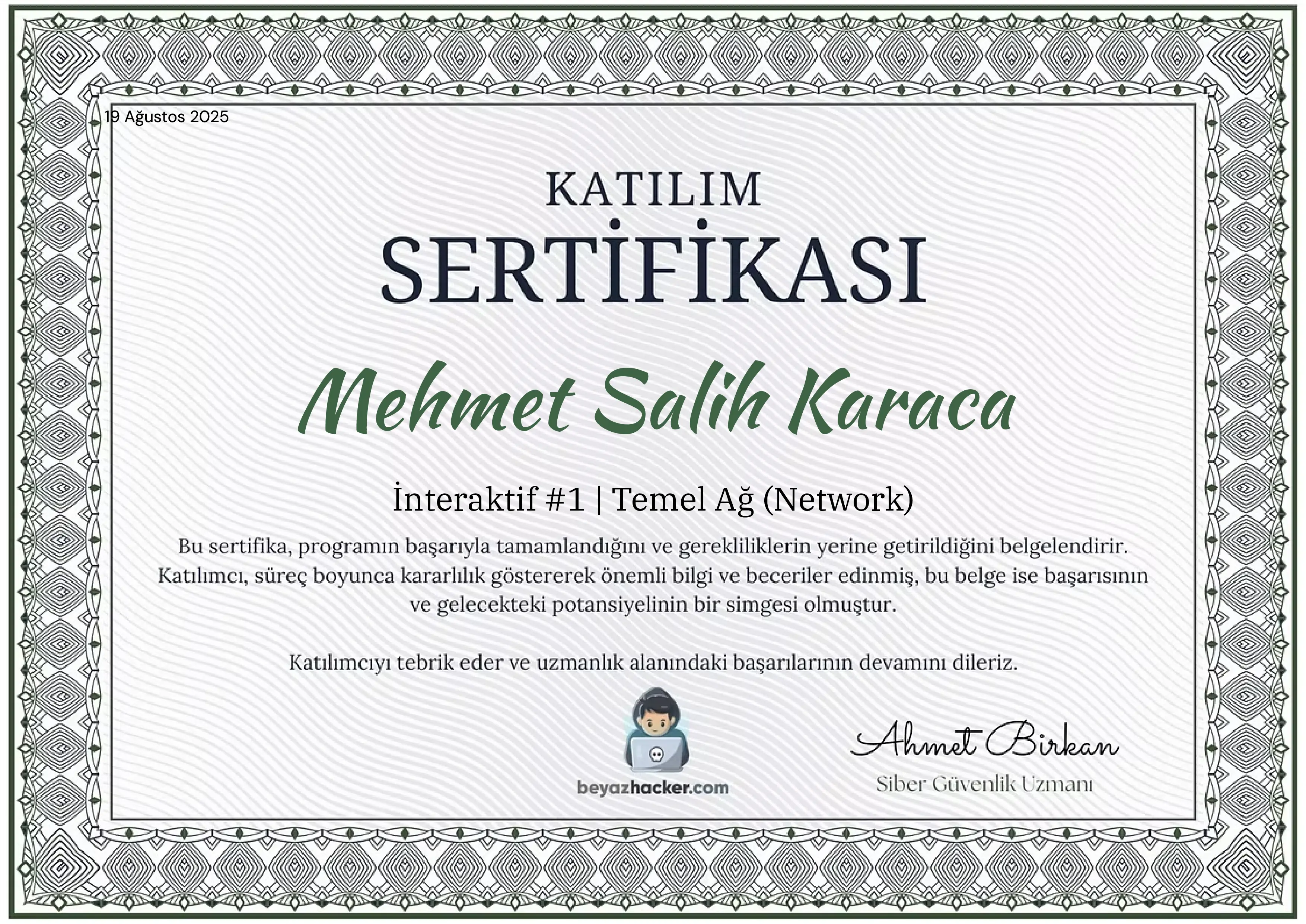Sertifika 1
